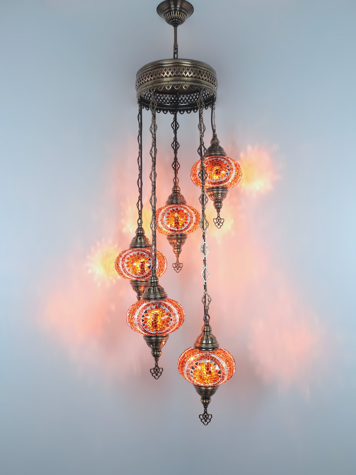 Mosaic Chandelier 5 Globe Extra Chain Plug Cable