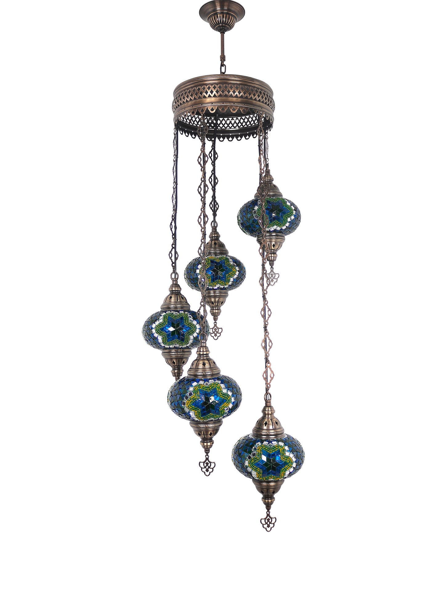 Mosaic Chandelier 5 Globe Extra Chain Plug Cable