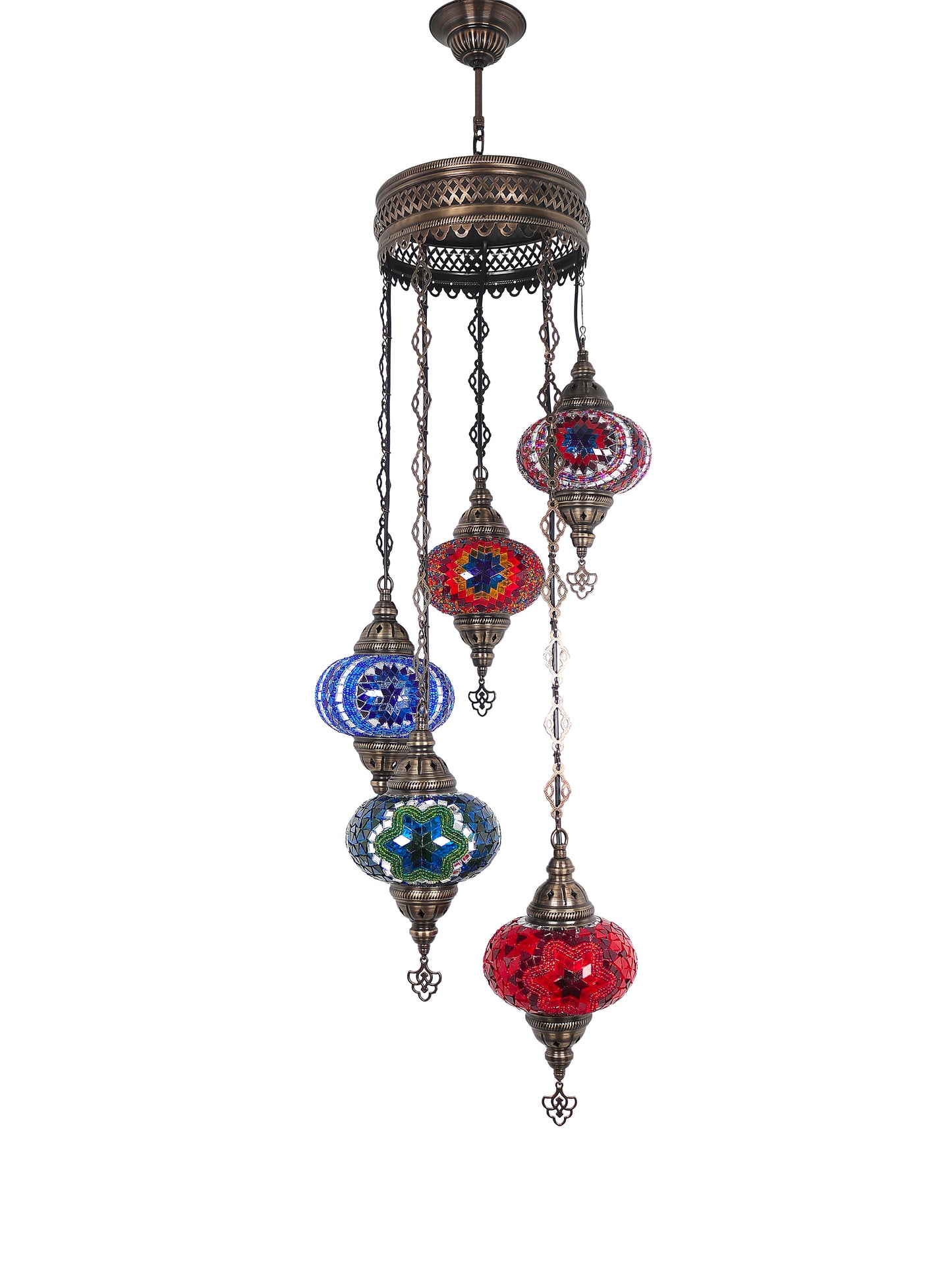 Mosaic Chandelier 5 Globe Extra Chain Plug Cable