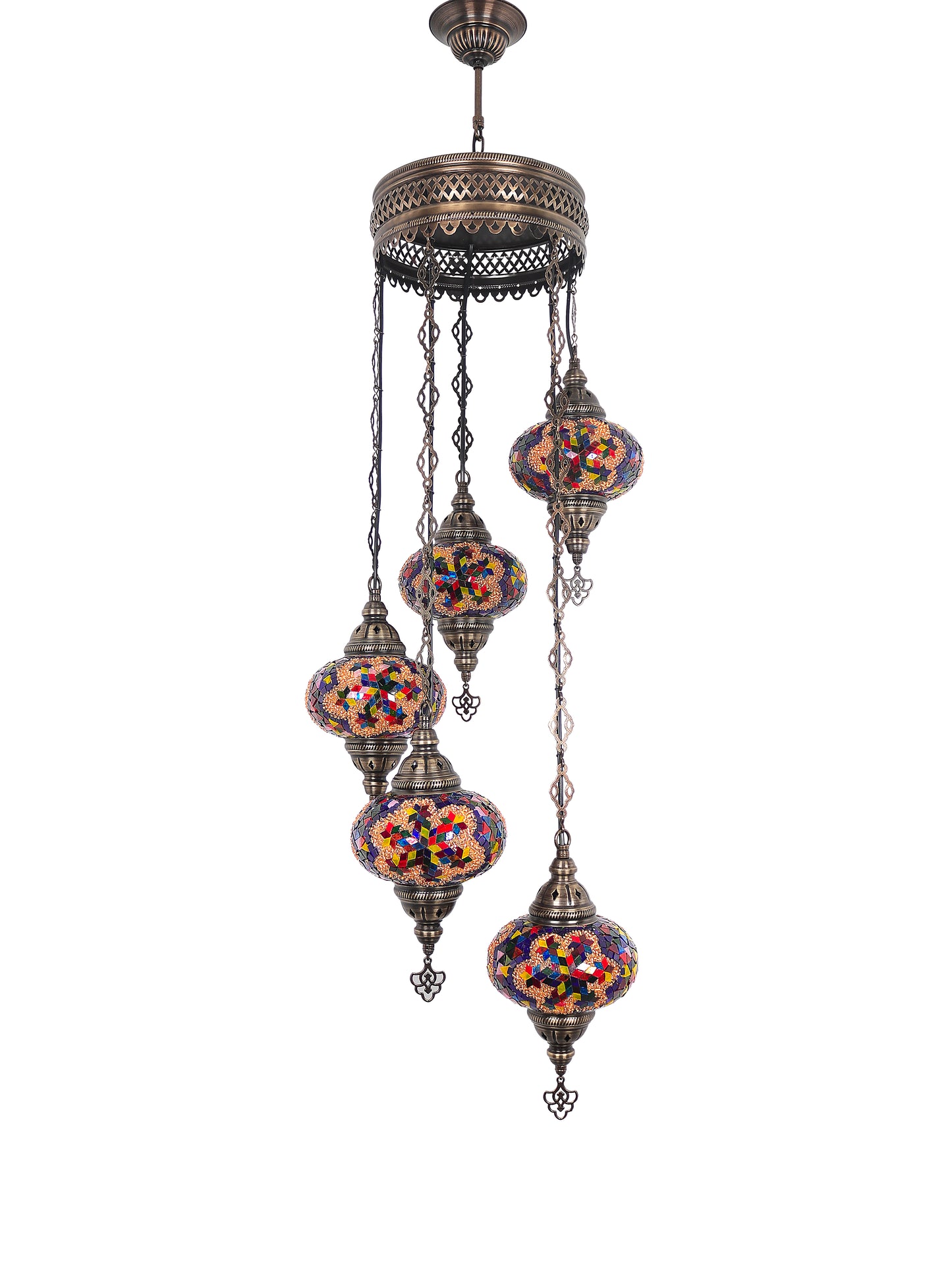 Mosaic Chandelier 5 Globe Extra Chain Plug Cable