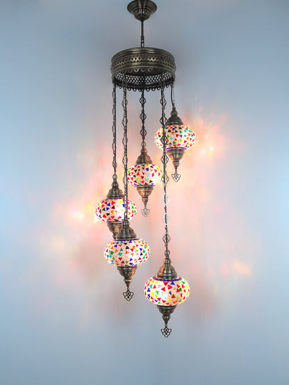 Mosaic Chandelier 5 Globe Extra Chain Plug Cable