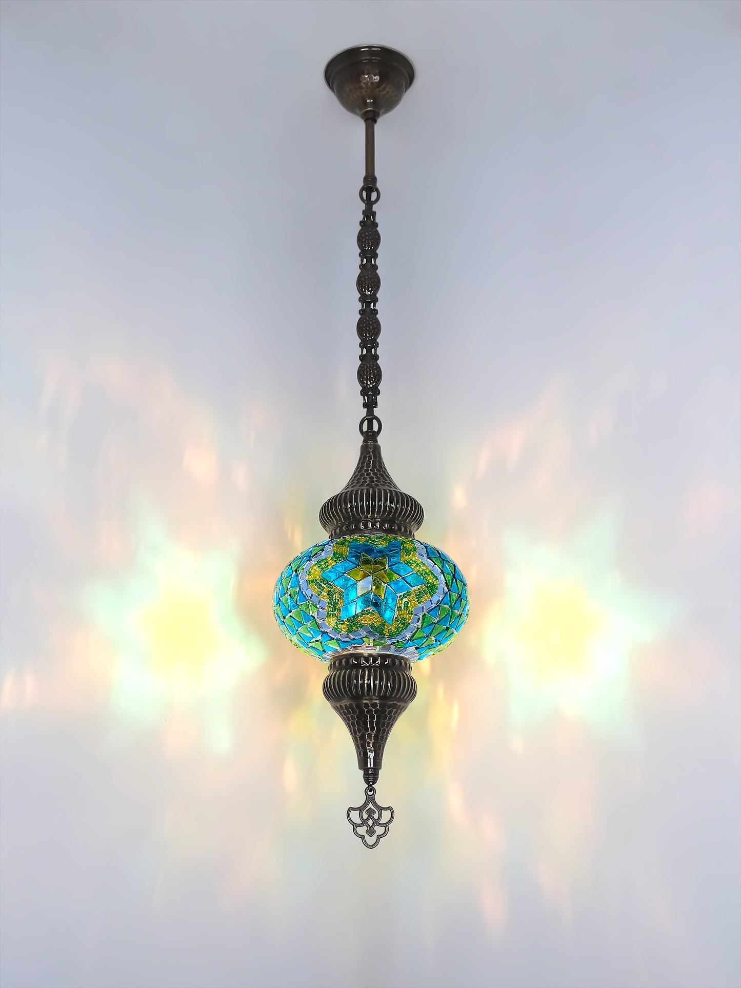 Mosaic Hanging Lamp Turkish Design Colorful Color