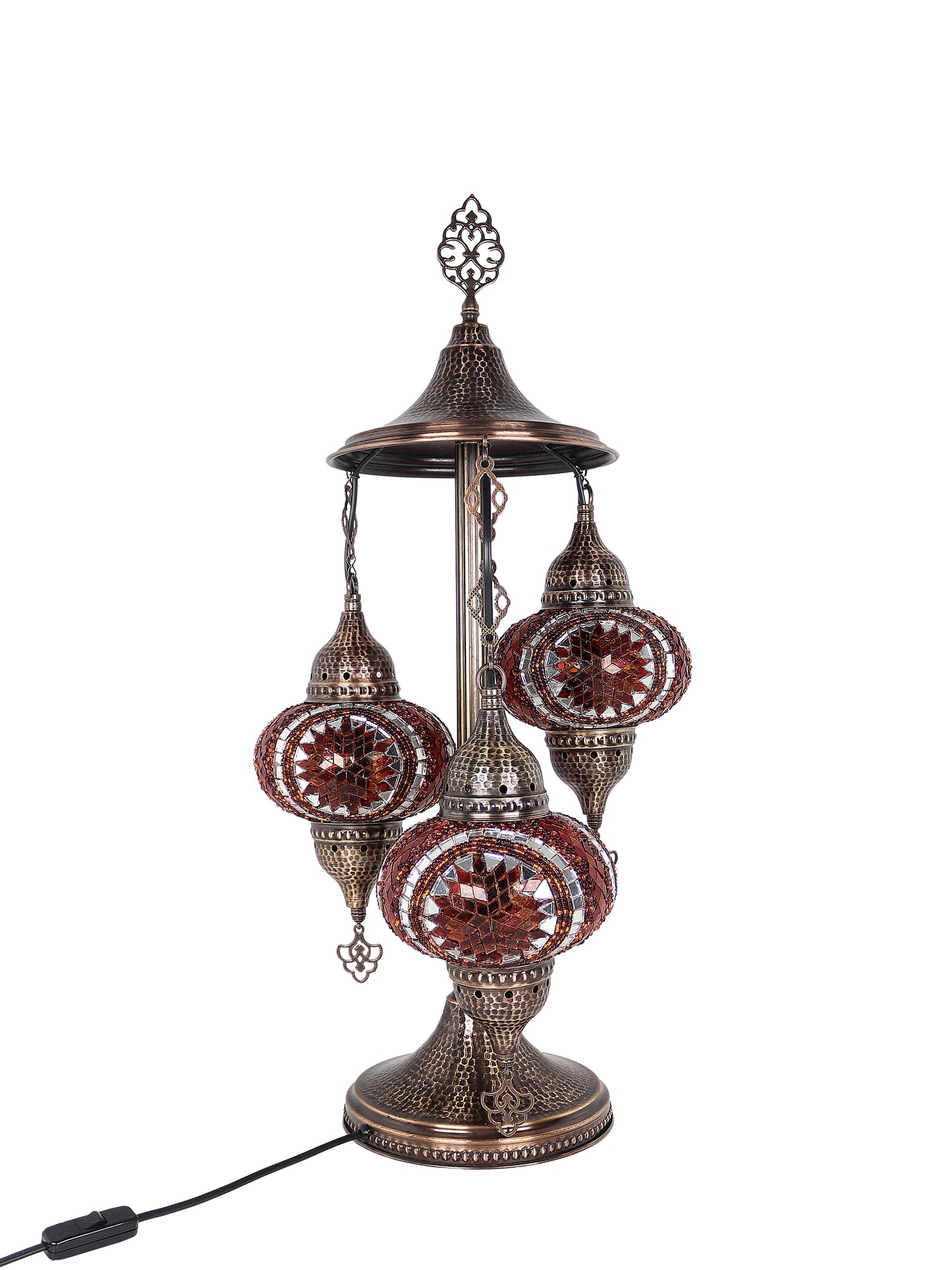 Turkish Mosaic Floor Lamp 3 Globe