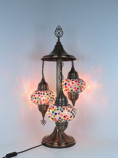 Turkish Mosaic Floor Lamp 3 Globe