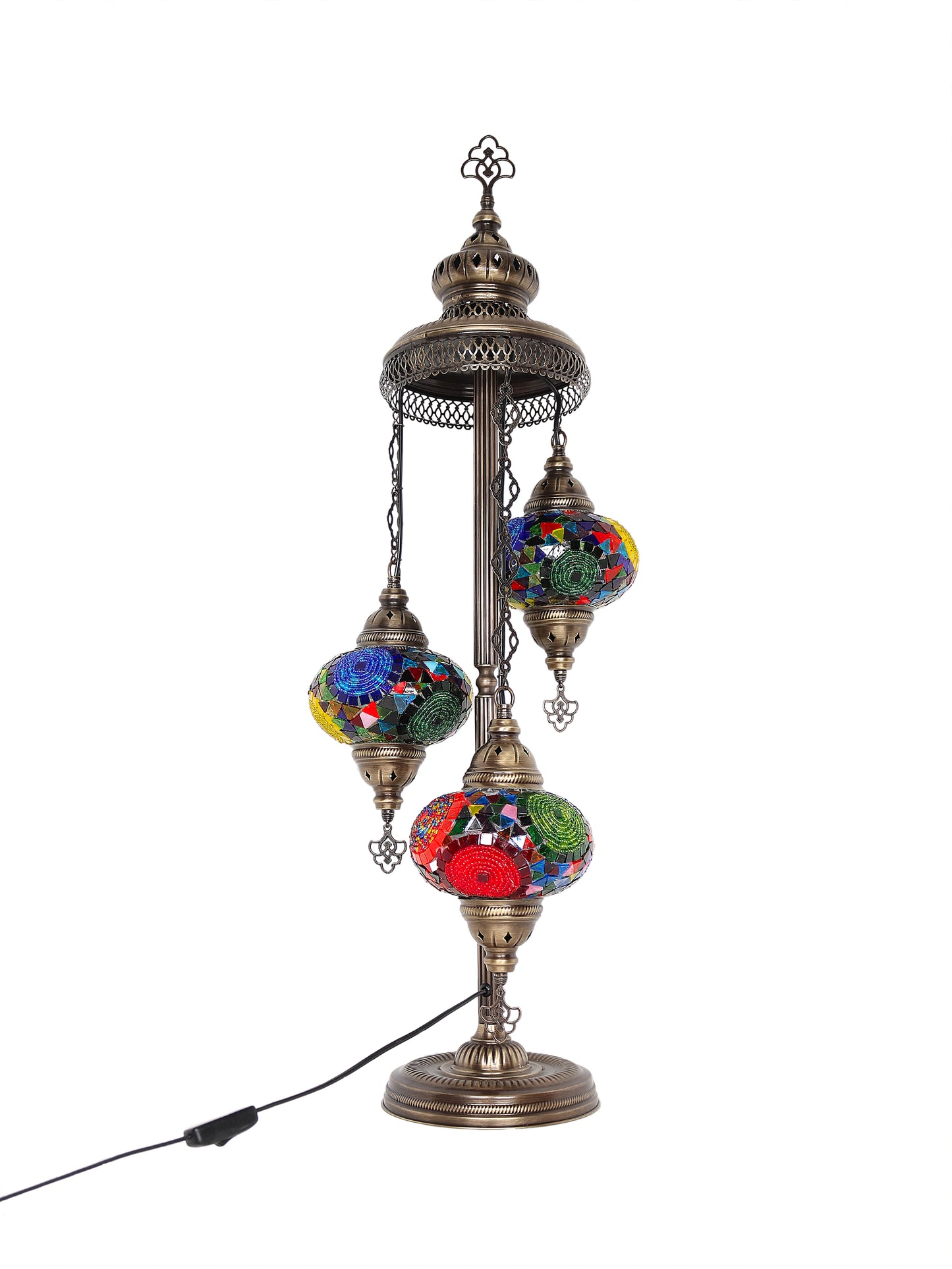 Mosaic Floor Lamp Turkish Design Colorful 3 Globe