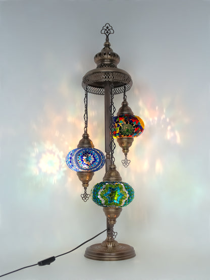 Mosaic Floor Lamp Turkish Design Colorful 3 Globe