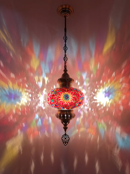 Turkish Mosaic Hanging Lamp Big Globe Pendant Lights
