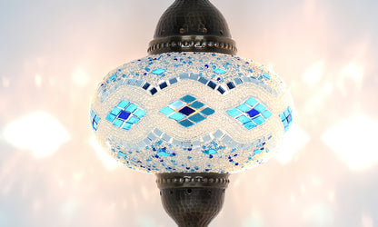 Turkish Mosaic Floor Lamps Swanneck Style Big Globe