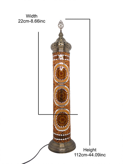 Mosaic Cylinder Floor Lamp Turkish Design Colorful Light