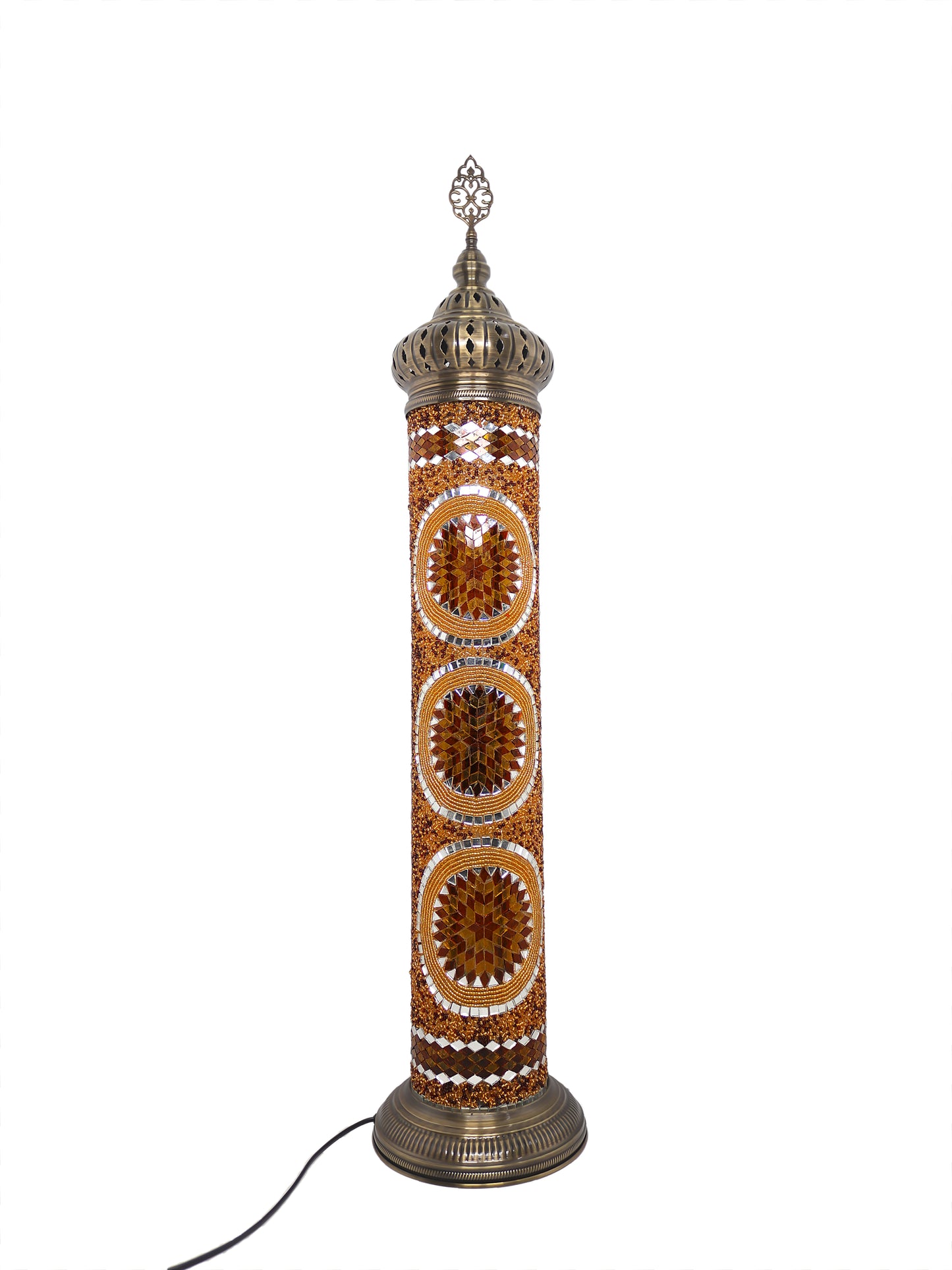 Mosaic Cylinder Floor Lamp Turkish Design Colorful Light