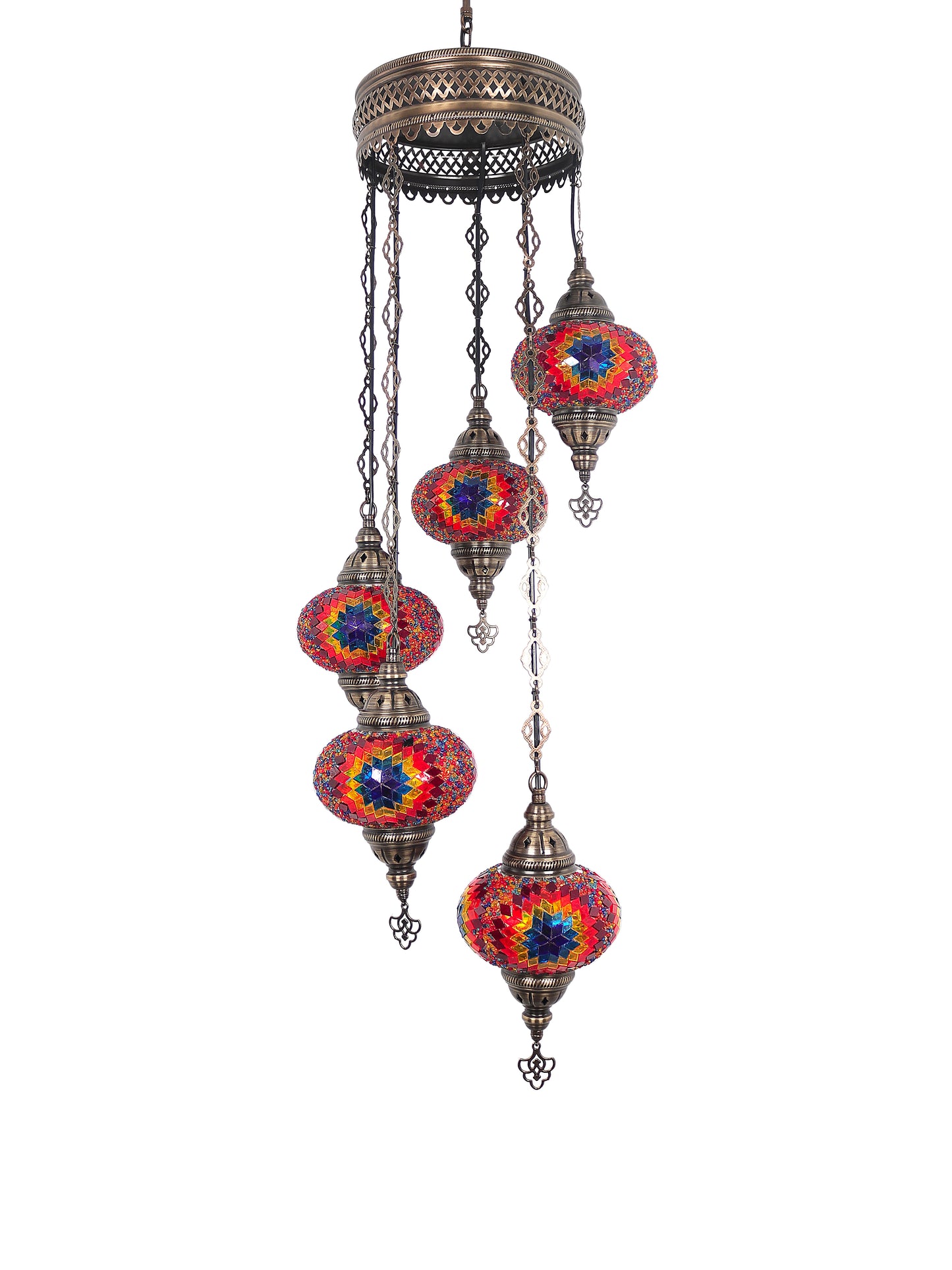 Mosaic Chandelier 5 Globe Extra Chain Plug Cable