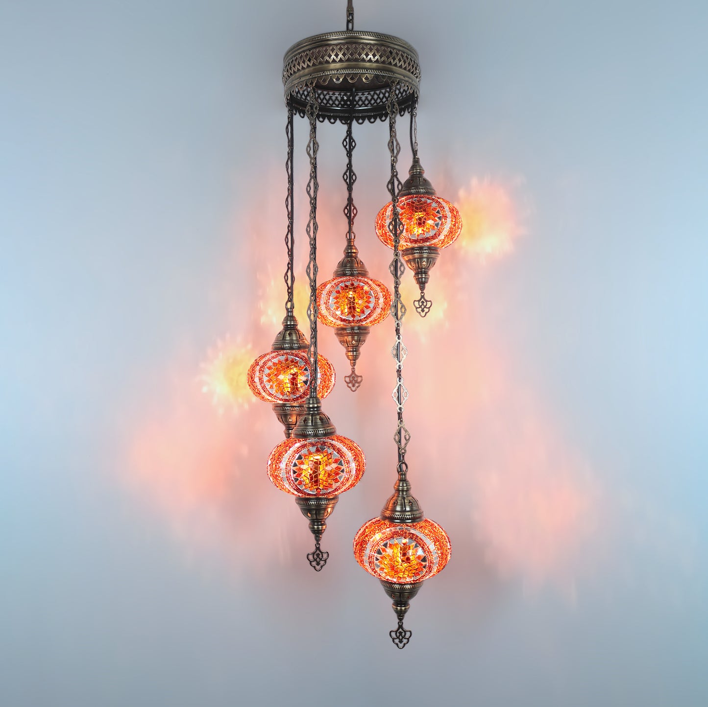 Mosaic Chandelier 5 Globe Extra Chain Plug Cable