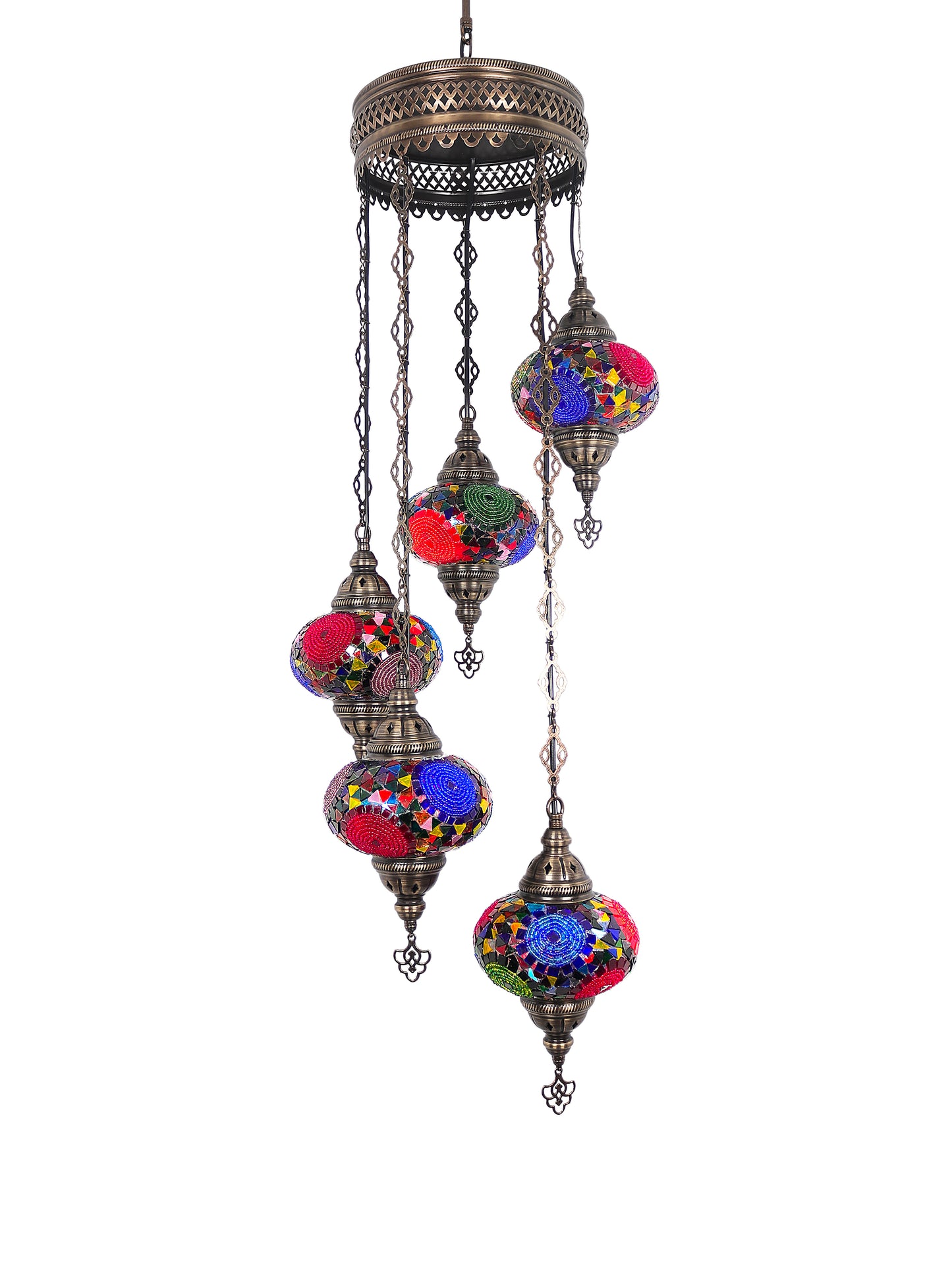 Mosaic Chandelier 5 Globe Extra Chain Plug Cable