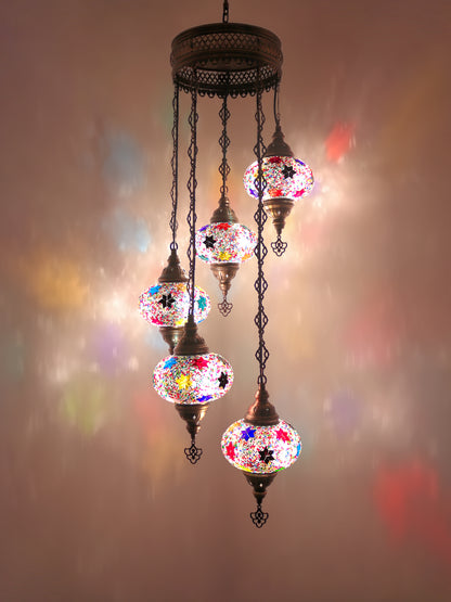 Mosaic Chandelier 5 Globe Extra Chain Plug Cable