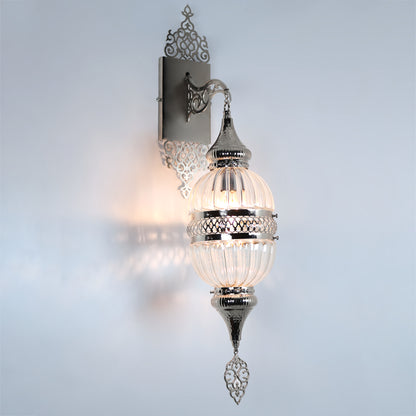 Pyrex Glass Wall Lamp Turkish Silver Globe
