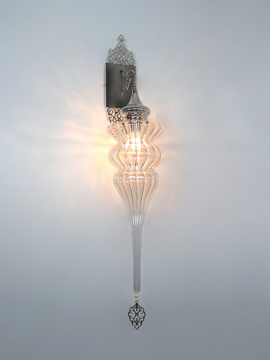 Pyrex Glass Wall Lamp Turkish Clear Globe