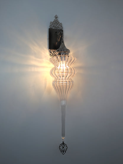 Pyrex Glass Wall Lamp Turkish Clear Globe