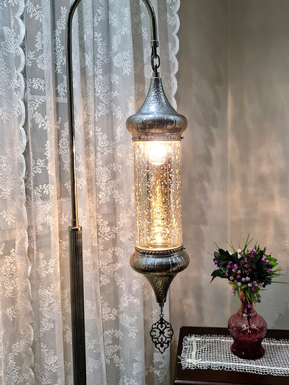 Moroccon Pyrex Blown Glass Floor Lamp