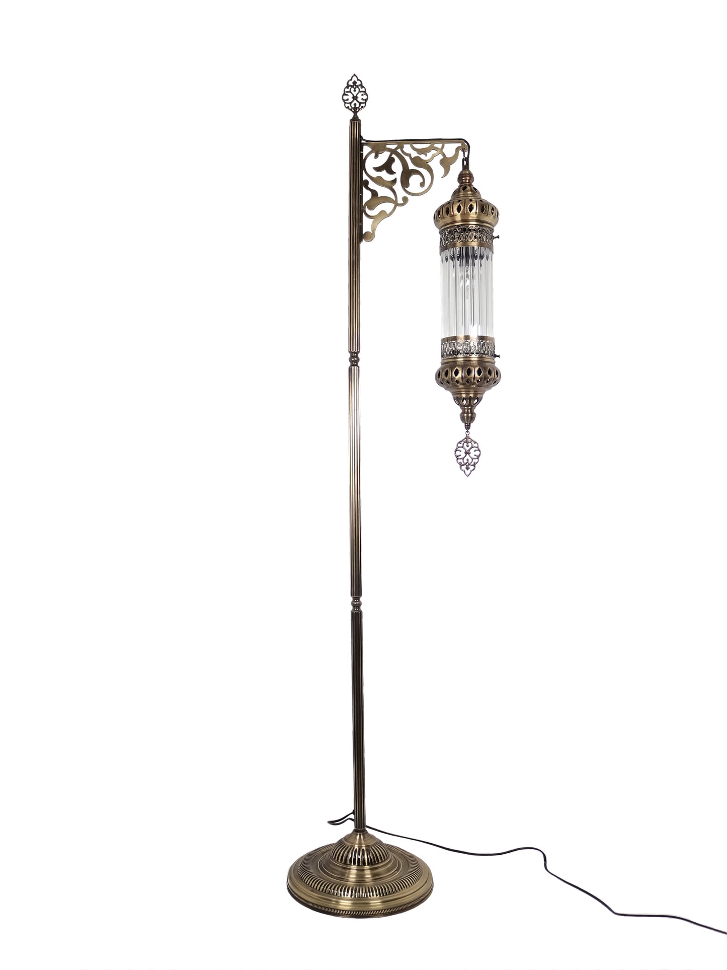 Turkish Floor Lamp Pyrex Glass Transparent Standing Lamp
