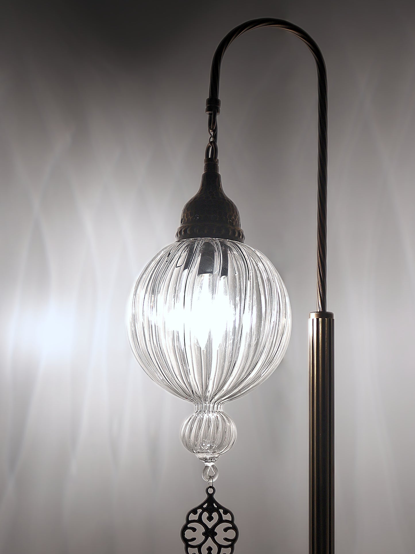 Turkish Bedside Lamp Pyrex Glass Transparent Color