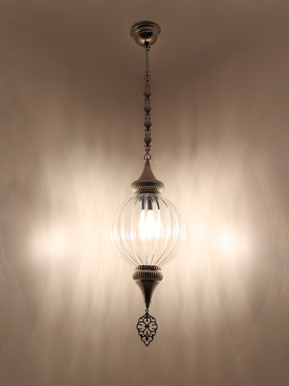 Turkish Glass Hanging Lamp Pyrex Transparent Color