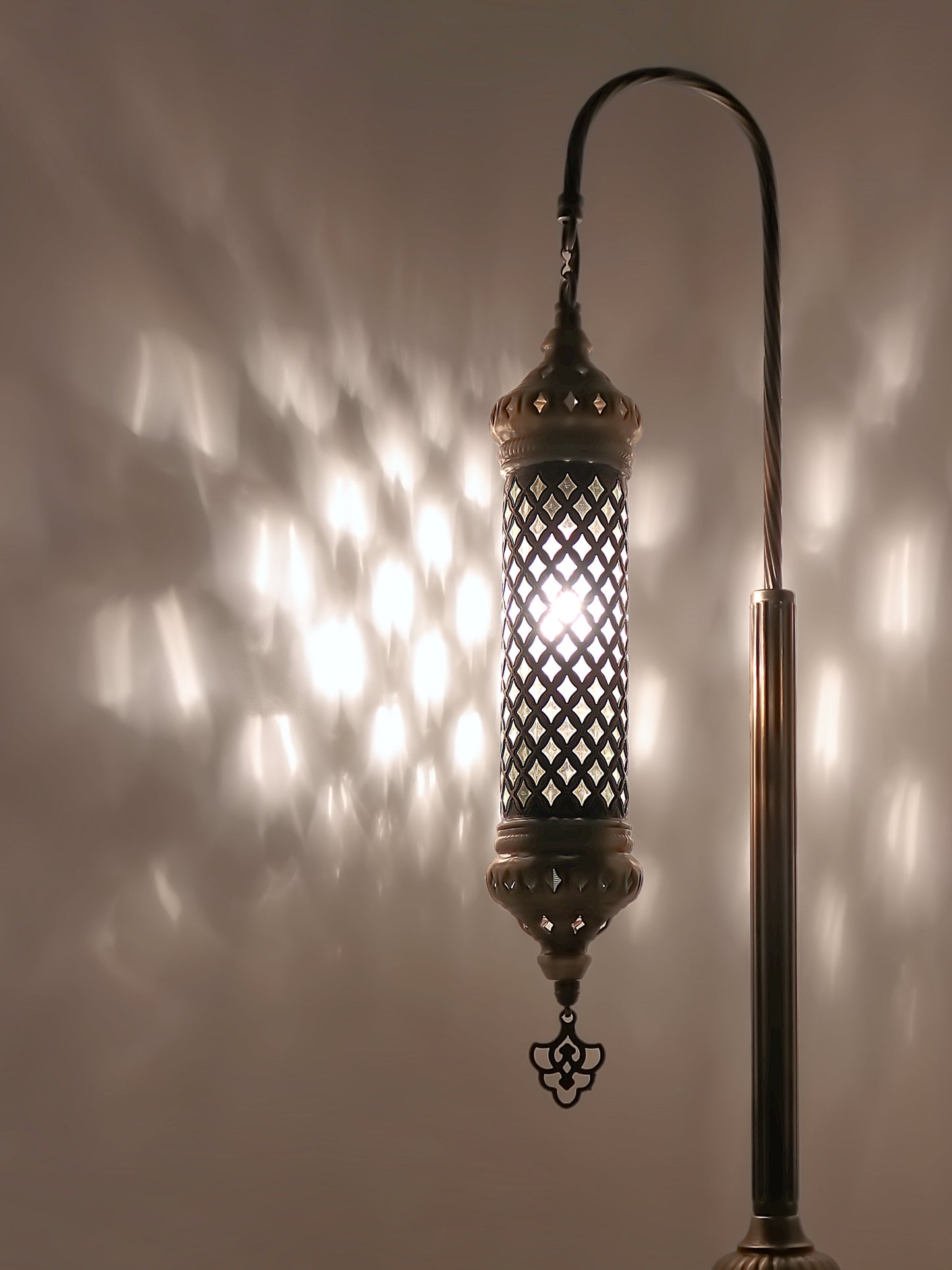 Turkish Bedside Lamp Clear Blown Glass