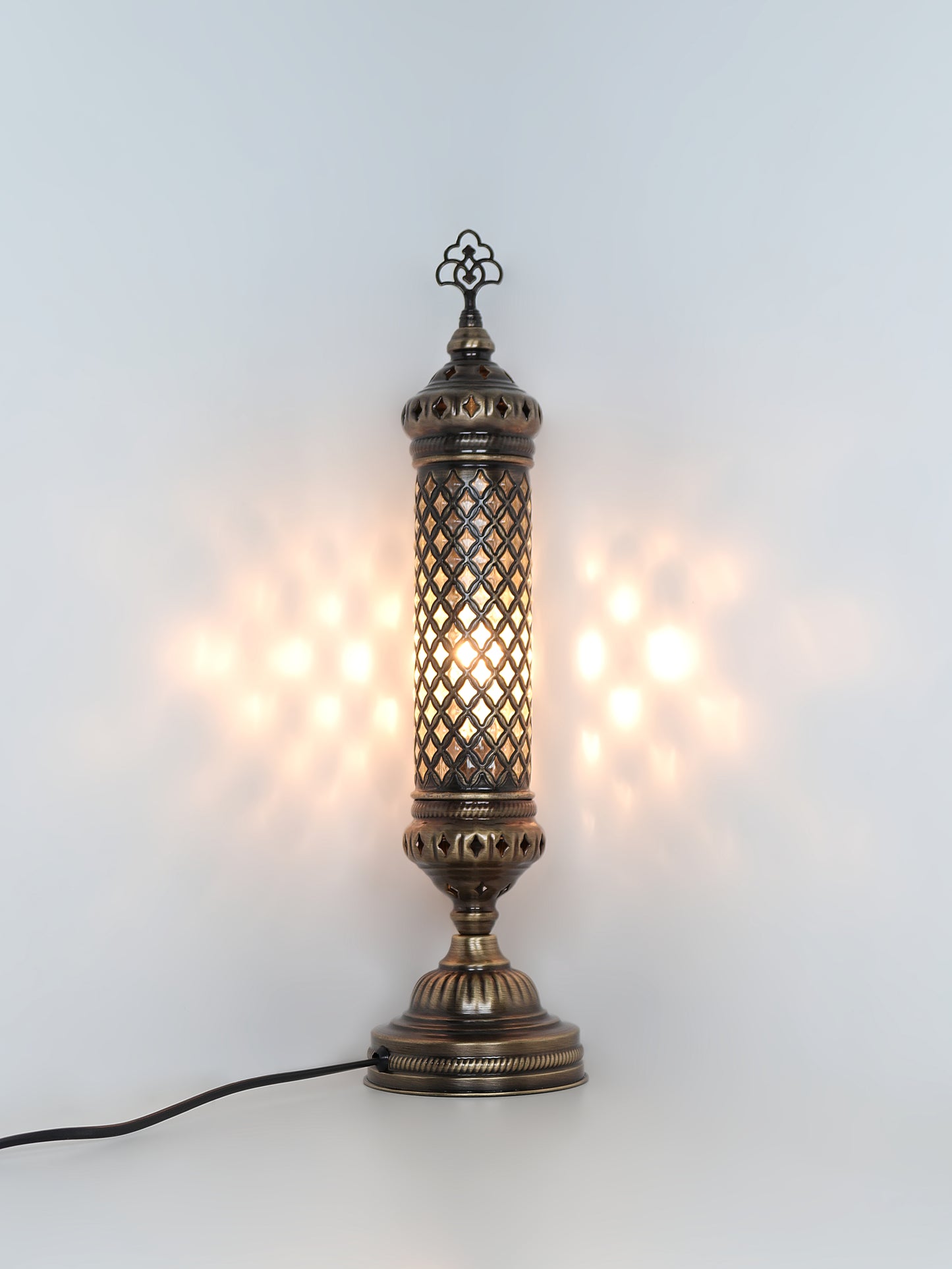 Cylinder Glass Turkish Bedside Lamp