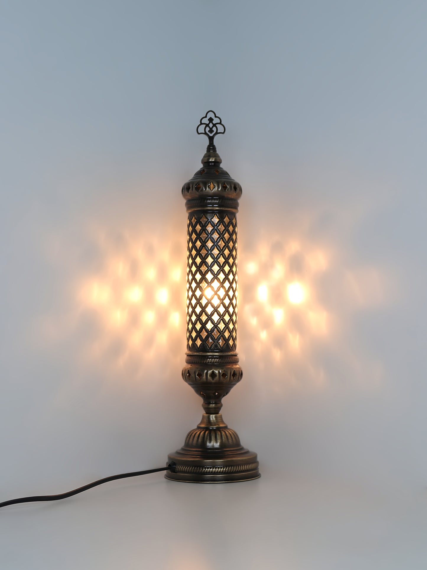 Cylinder Glass Turkish Bedside Lamp