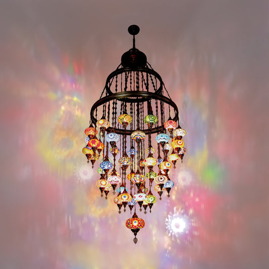 55 GLOBE MULTICOLOR CHANDELIER