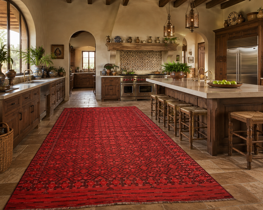 Turkmenian Cicim Rug – 10.7 ft × 6.8 ft | Approximately 70 Years Old | Hand-Embroidered Wool