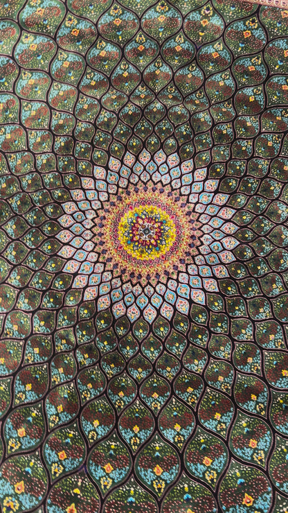 Bamboo Silk Area Rug – Elegant Dome Medallion Design – 6’ x 10’