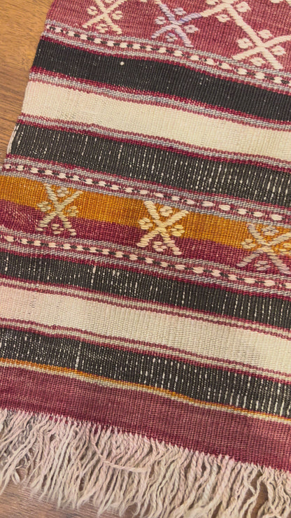 Authentic Handwoven Vintage Turkish Kilim Rug – Approximately 70-Year-Old Tribal Wool Kilim – Natural Vegetable Dyes – One-of-a-Kind Anatolian Area Rug – 6.33’ × 4.75’ (76” × 57”)