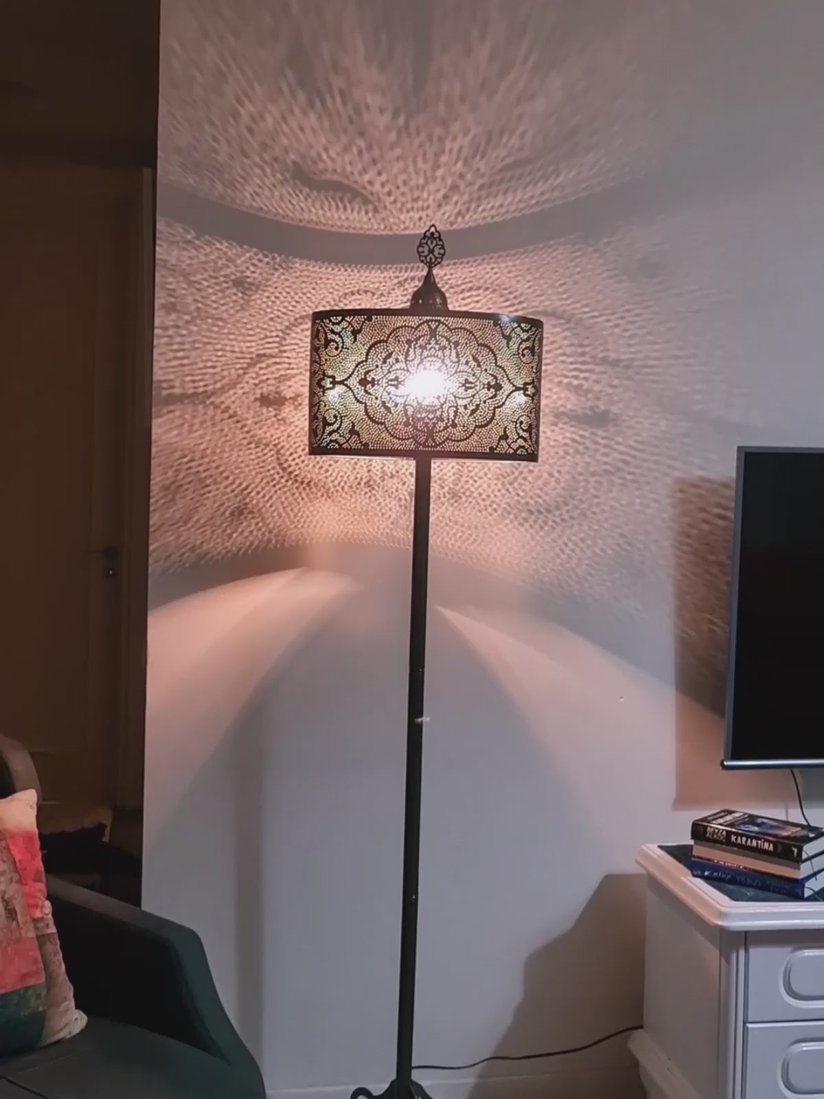 Moroccan Floor Lamp Shade Industrial Standing Light – Magic Art